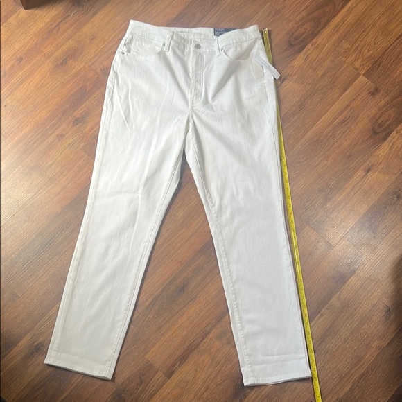 Talbots | Flawless High-Waist Straight-Leg Curvy | Women's White Jeans | 12 - Picture 8 of 16